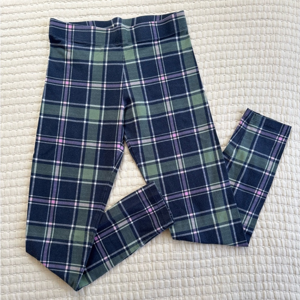 Plaid Cotton Leggings for 12 yo